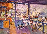 Konstantin Korovin Pier in Gurzuf oil painting